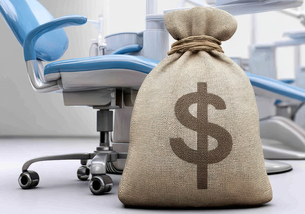 Money bag symbolizing Emergency Dental Cost
